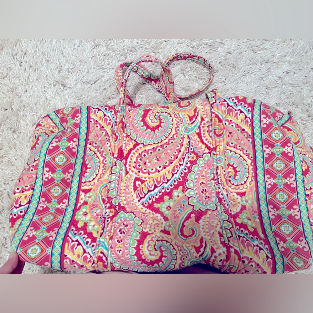 Vera Bradley Capri Melon Soft Duffle with Zipper
